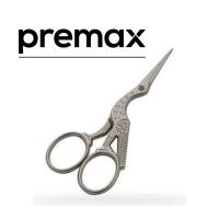 Premax✂กรรไกรนกกะเรียนสีเงินด้าน 3.5 นิ้ว  made in Italy-(87069)