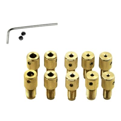 M8/M7 Drill Chuck Copper Clamp Micro Drill Bit Fixture Brass Electric Motor Shaft for 0.75mm-5.0mm Mini Drill Multi Tool With