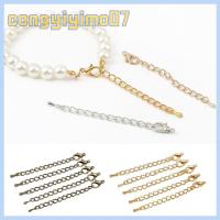 CONGYIYIMO07 40pcs/lot การขยายออกไป โซ่ต่อหาง สากลสากลสากล น้ำหนักเบา ตัวเชื่อมต่อเครื่องประดับ อุปกรณ์เสริมเสริม 7สี ตะขอก้ามปู กำไลข้อมือสร้อยข้อมือ