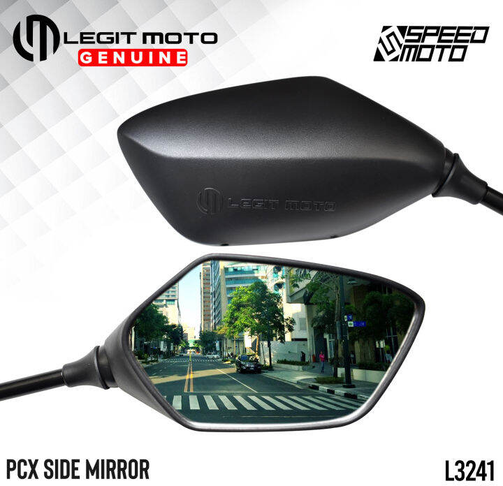 LEGITMOTO HONDA PCX 160 SIDE MIRROR SHORT STEM L3241 NONGRADED LENS