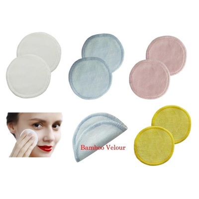 12PC Reusable Cotton Pads Makeup Remover Pads Washable Round Bamboo Make Up Pads Cloth Nursing Pads Skin Care Tool Skin Cleaning