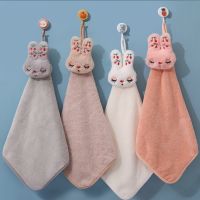 【DT】hot！ Cartoon for Child Kid Coral Fleece Hangable Thicken Absorbent Hand Cleaning Rag Handkerchie