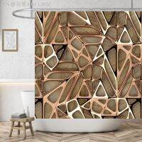 【CW】◆∈♗  Metal Luxury Leaves Shower Curtain Washable Original Curtains Colorful Douchegordijn