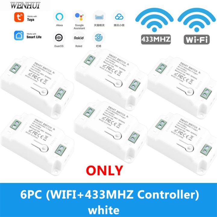 tuya-smart-life-app-wifi-rf-433-mhz-โมดูลตั้งเวลา-google-home-alexa-110-v-220v-10a-สําหรับโคมไฟ