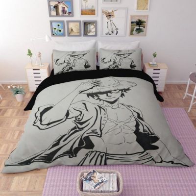 3D Luffy Ace Brotherhood Anime Cartoon Bedding set duvet cover One Piece comforter bedding sets bedclothes bed linen (NO sheet)