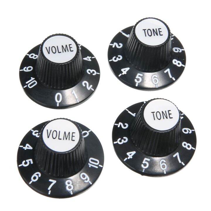 4pcs-set-new-guitar-control-knobs-silver-top-hat-bell-for-gibson-les-paul-for-sg-tone-and-volume-adjustable