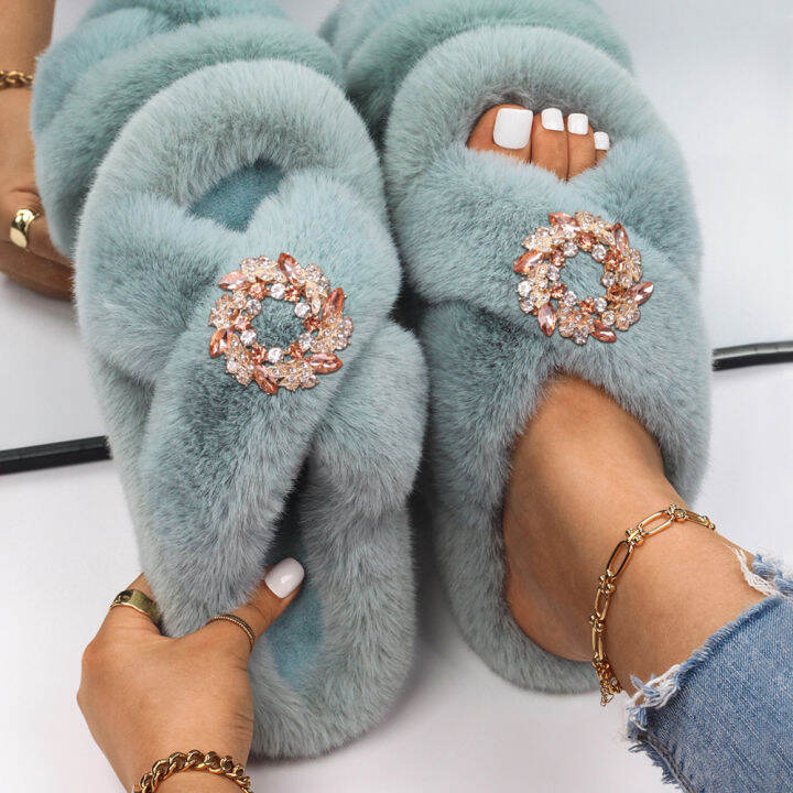 sandals-slippers-solid-color-luxury-designer-rhinestone-wreath-furry-slides-ladies-faux-fur-flip-flops-fluffy-slippers-shoes