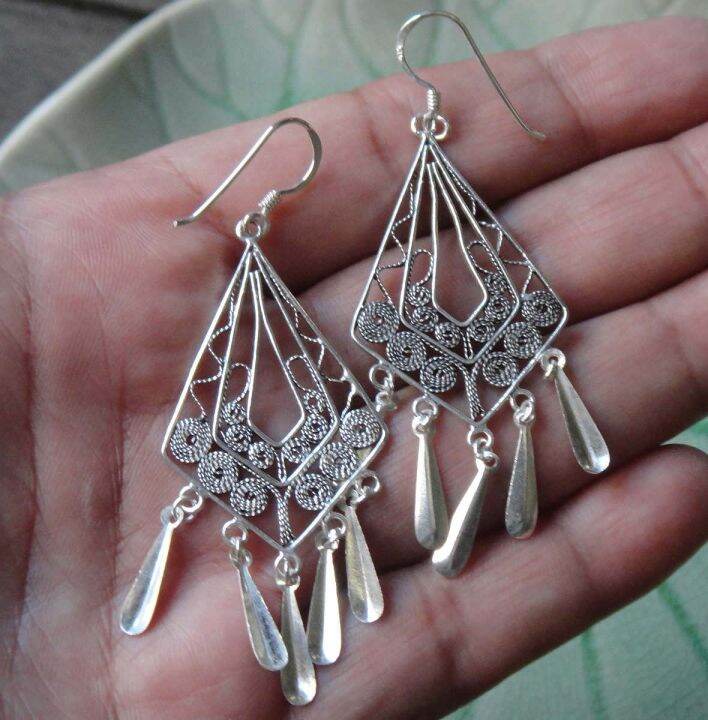 thai-nice-identity-design-dangle-earrings-sterling-silver-beautiful-gift-lovely-เอกลักษณ์ไทยสวยงามลวดลายไทยเท่ตำหูเงินสเตอรลิงซิลเวอรใช้สวยของฝากที่มีคุณค่า-ฺ