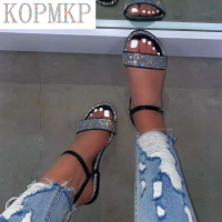 `YYY `Gladiator Womens Sandals Crystal Fashion Summer Shoes Flat Not Slip Beach Femme Sports For Womens Curse Fee minus