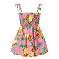 Summer Dress Girls Sundress Childrens Clothing Kids Clothes Beach Dress Casual Floral Strawberry Sleeveless Baby Dresses  by Hs2023