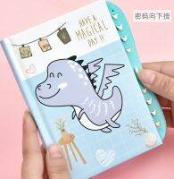 Pink Girls Heart Password Notebook Cartoon Lock Notepad Students Locked Diary Book Cute Baby Dinosaur Memo Notes Color Pages