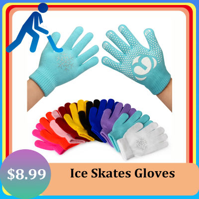 2022 Magic Ice Figure Skating Wrist s Training Warm Hand Protector Thermal Safety For Kids Girl Boy Rhinestone Non-stick