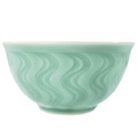 Chinese Cereal Bowl Porcelain Rice Bowl for Salad 4.25 Inch Celadons Tableware 8.5 fl oz Ceramic Microwave and Dishwasher Safe