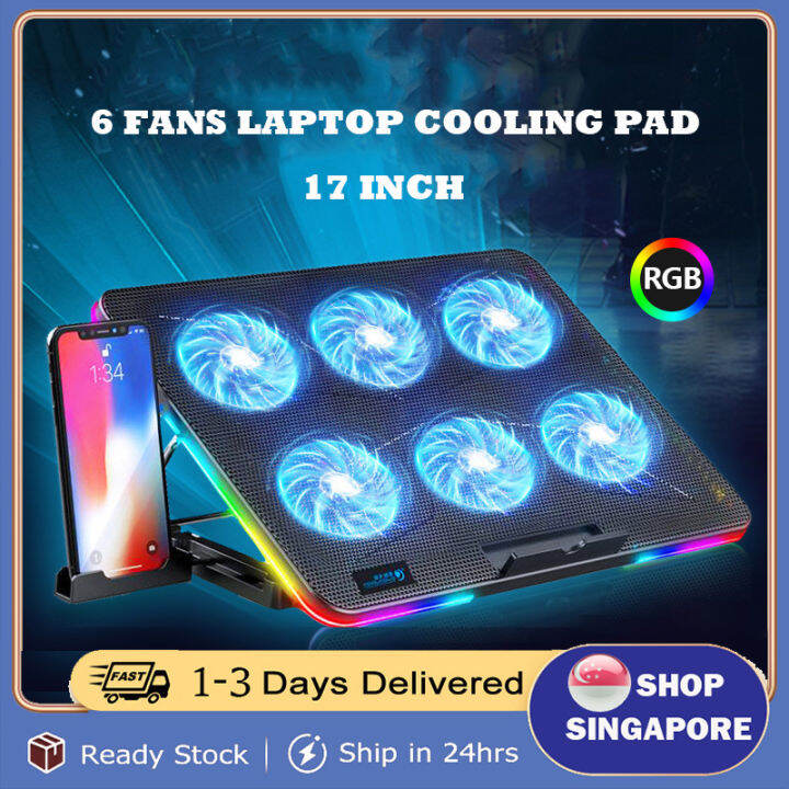 SG Local 6 Fans RGB Laptop Cooling Pad Gaming Laptop Cooler Stand