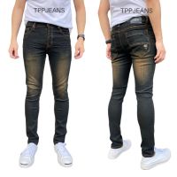 TPPJEANS DN48 Skinny Denim กางเกงยีนส์สกินนี่ชายสีฟอกสนิม ผ้ายืด สวมใส่สบาย งานกระดุม ทรงสวย Size 26-36 รับชำระปลายทาง