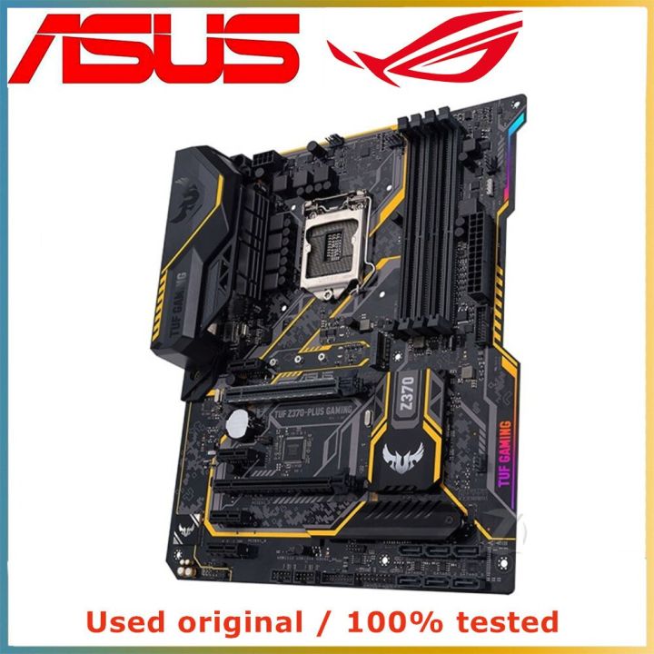 สำหรับ-asus-tuf-z370-plus-เมนบอร์ดคีย์บอร์ดเกม-lga-1151-ddr4-64กรัมสำหรับเมนบอร์ดคอมพิวเตอร์ตั้งโต๊ะ-z370-intel-m-2-nvme-pci-e-3-0-x16