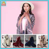 GQBN44V3 Winter Pashmina Cape Women Scarves Knitted Wrap Flower Printed Neckerchief Lady Shawl