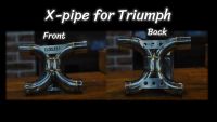 X-pipeสำหรับใส่Triumph งานยี่ห้อ lowell. รุ่นt120 ttr st new t100