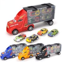 Big Transport Car Container Carrier Truck Vehicles Toys With 4pcs Mini Diecast Cars Toys For Children Model Boys Birthday Gifts