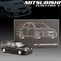 1/64 Mitsubishis Lancer Evo X 5รถโลหะผสมโมเดลรถโลหะหล่อขึ้นรูปรถจำลองขนาดเล็กคอลเลกชันเด็ก