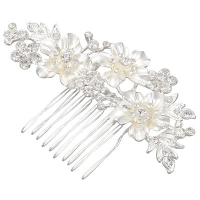 Wedding Bridal Hair Combs Vintage Imitation Crystal Hairpins Prom Jewelry Gold Silver Flower Pattern Hair Accessories Pins Women