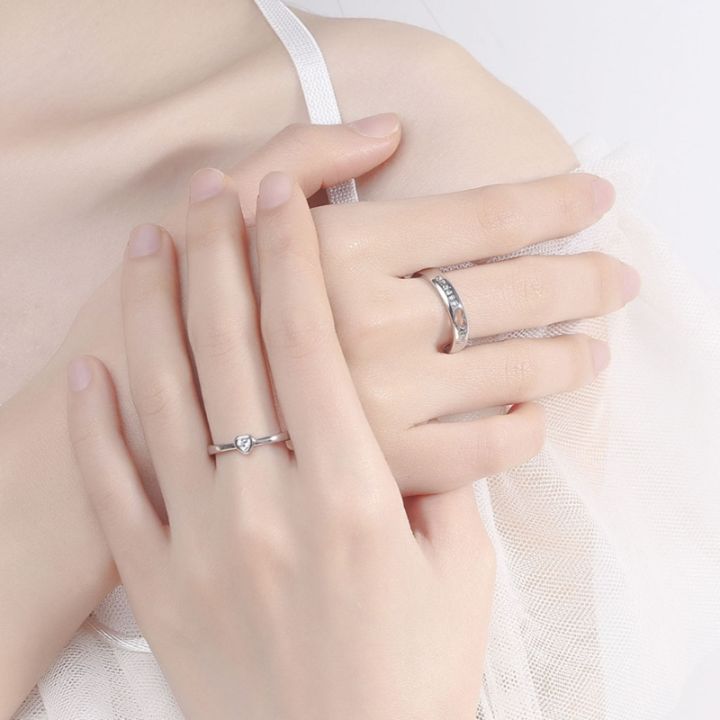 1คู่รักรูปหัวใจคู่แหวนผู้หญิงผู้ชายวงดนตรีแต่งงานที่มีส่วนร่วมเครื่องประดับวันวาเลนไทน์ของขวัญ