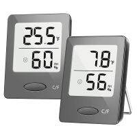 Digital Hygrometer with Clear LCD Display, Humidity Meter for Home, Indoor Outdoor (2 Pack)