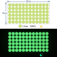 juyouxun7i สติกเกอร์ติดผนังลายจุดเรืองแสงติดผนังห้องเด็กสติกเกอร์ตกแต่งเรืองแสงในที่มืดแบบ DIY มีกาวในตัว