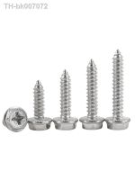 ☁♂✎  10pcs  M6 304 Stainless Steel Cross Socket Hex Flange Self Tapping Screw  Bolts Socket Self Tapping Wood Screw L 16 40mm 25mm