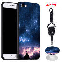 มาใหม่ล่าสุดเคสซิลิโคนนิ่มสำหรับโทรศัพท์เคสสำหรับ VIVO VIVO Y69มีขาตั้งโทรศัพท์ลวดลายและเชือกเหมือนกัน