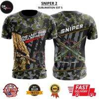 New Product Dr ยุทธวิธีระเหิดไมโครไฟเบอร์ตาไก่ถัก 2023 Unisex รอบคอแขนสั้นเสื้อยืด Baju Sniper 2 Xs-5xl