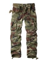 xiaopo AKNAVY Casual Pants Pocket Camo Pants, Mens Outdoor Cotton Loose Cargo Pants