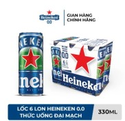 QT Không bán Lốc 6 Lon Thức Uống Đại Mạch Heineken 0.0 330ml