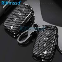 ‖ Car Interior Monopoly ‖-คาร์บอนไฟเบอร์ ABS Car Key Case สำหรับ VW Volkswagen Polo Golf 4 5 6 7 T5 Passat B6 B5 Skoda Octavia A5 A7 Seat Leon Ibiza Ateca