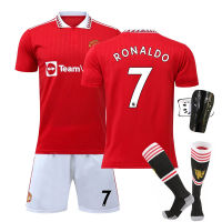 Manchesters Uniteds F.c.s เสื้อเจอร์ซีย์เตะฟุตบอลสำหรับเด็กผู้ใหญ่22-23ปีศาจแดงบ้าน No. 7 Cristianos Ronaldos No. 6 Pogbas No. 10 Rashfords No. 18 B. FERNANDES ชุดเจอร์ซีย์ชุดฟุตบอล0000