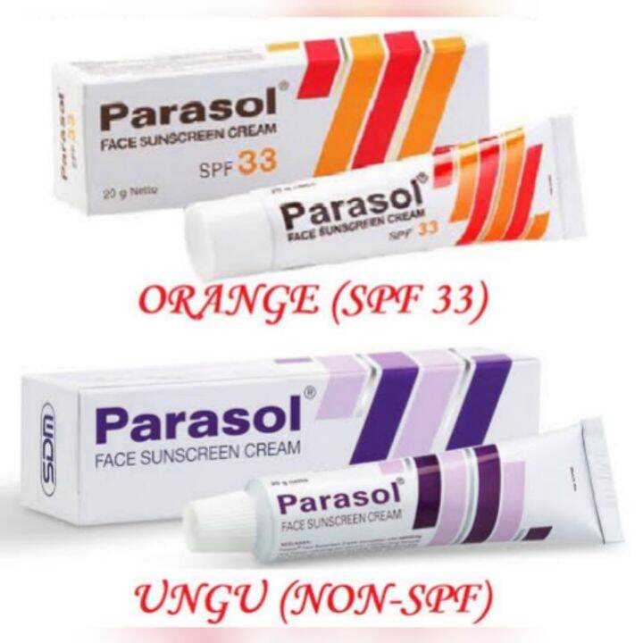 Parasol Face Suncreen Cream Spf 33 Non Spf 30gr Produk Bpom Lazada