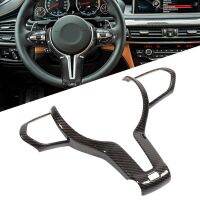 Car Steering Wheel Trim Carbon Fiber Color ABS Cover Replacement for BMW M2 M3 M4 M5 X5M F Steering Wheel Decor Accessories