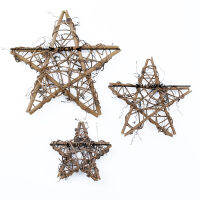 1Pcs Plant vine Dried Rattan Star frame Artificial flowers Wreaths Christmas decoration For Home DIY Handmade Door Hanging Decor