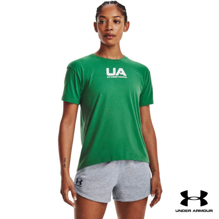 under-armour-ua-womens-vintage-athletic-club-short-sleeve-อันเดอร์-อาร์เมอร์-เสื้อแขนสั้นเทรนนิ่ง-สำหรับผู้หญิง