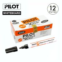 Pilot Whiteboard ปากกาไวท์บอร์ด ไพล็อต เติมหมึกได้ - สีดำ (กล่องละ 12 ด้าม)