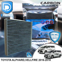 กรองแอร์ Toyota โตโยต้า Alphard,Vellfire 2016-2020 คาร์บอน เกรดพรีเมี่ยม (D Protect Filter Carbon Series) By D Filter (ไส้กรองแอร์รถยนต์)