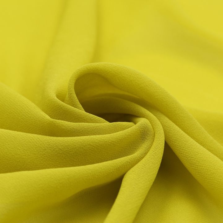 bright-yellow-pure-silk-georgette-gauze-silk-fabric-12momme-135cm-width-good-qualityscg626