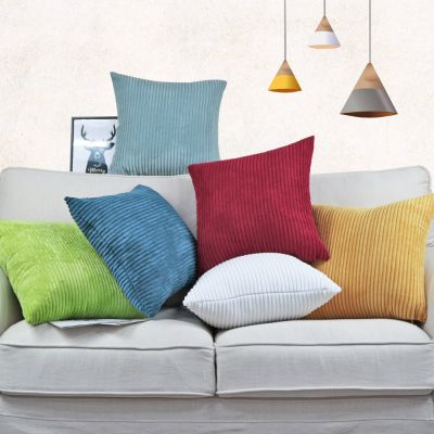 【JH】Free Shopping Corduroy Cushion Cover 35*35cm  50*70cm Solid Color Home Decorative Throw Pillow Case  HT-NPCJC-Cl