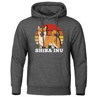 Japan Harajuku Vintage Cute Shiba Inu Mens Clothing Hip Hop Oversized Hoodie Autumn Pullover Clothing Warm Men Hoodies Size XS-4XL