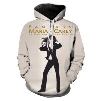 Sudadera con capucha de la cantante Mariah Carey para hombre y mujer, ropa de calle 3D con estampado, abrigo de talla grande, moda Hip Hop, bonito regalo para adolescentes, 2023