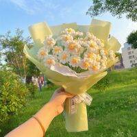 【CW】 Hand-knitted Crochet Bouquet Cotton Artificial Flowers Homemade