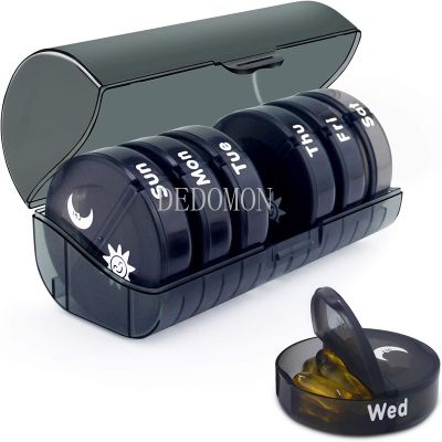 【YF】 Rainbow 7 Days Pill Box Organizer Plastic Storage Container Portable Medicine Pills Case Weekly Pillbox Hat for Tablets