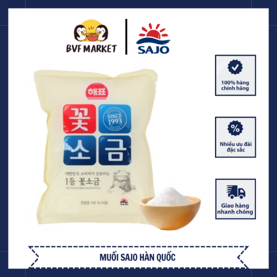 Muối ăn sajo hàn quốc gói 3kg dành cho nhà hàng - ảnh sản phẩm 1