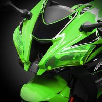 สำหรับ KAWASAKI NINJA ZX-10R ZX10R ZX 10R 2016-2020 2018 2017ตัวป้องกันฝาปิดเลนส์หลอดไฟหน้าอะคริลิครถจักรยานยนต์ตัวป้องกันไฟหน้า