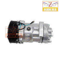 คอมแอร์ Volvo SD7H15 4 หู 24v. สายพาน8PK มูเล่ย์เล็ก หัวแปะออกตูด แท้ศูนย์! วอลโว่ ทรัค Sanden Compressor (P)